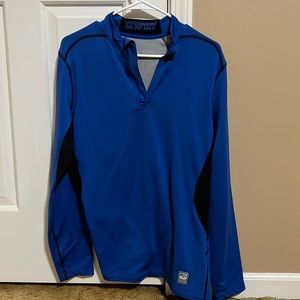 Nike Pro Combat Hyper Warm Dri-Fit Max Fitted Mens Long Sleeve 3/4 Zip Large